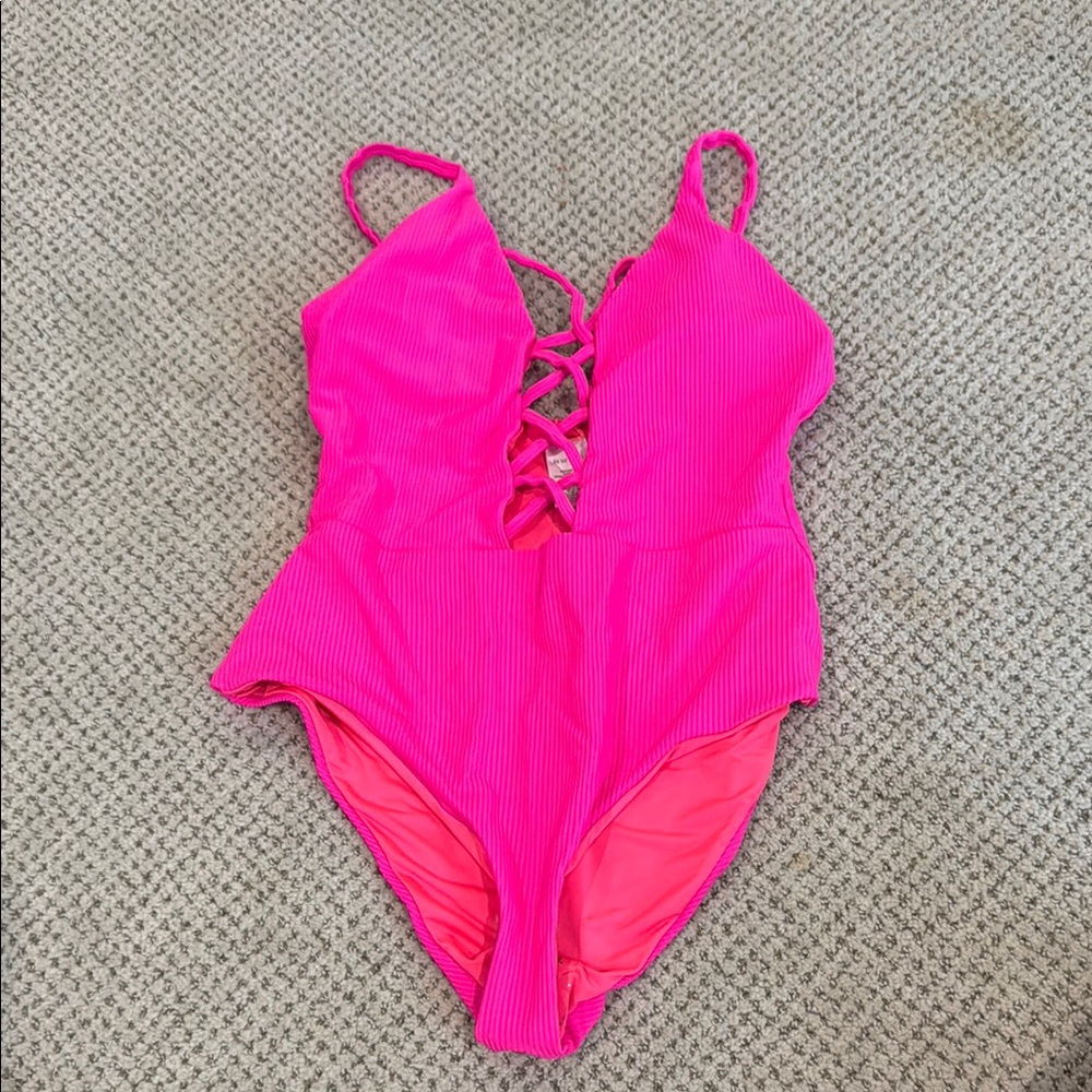 Vibrant Pink One-Piece Swimsuit NEW